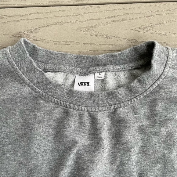 Vans Gray Checkered Crewneck Sweatshirt L - Picture 3 of 8